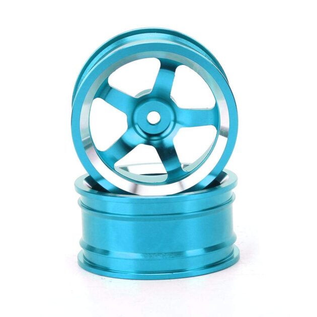 Vbest life RC Wheel Hub,4Pcs 1/10 Aluminum Alloy Wheel Hub Accessory RC Parts Fit for 94123 Touring Drift Car(Blue) - Image 2