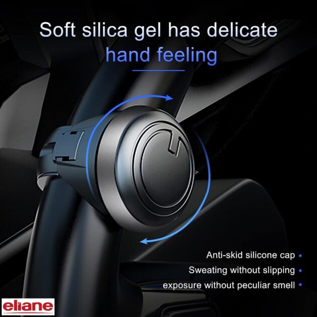 Eliane Universal Car Steering Wheel Spinner Knob 360° Rotation Power Handle Driving Helper Booster Auxiliary Aid Control Strengthener Fit for All Vehicles Cars Truck Tractor Original 3R-2251 - Image 3