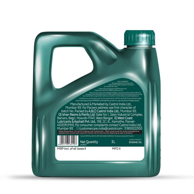 Castrol - 3417183 MAGNATEC STOP-START 0W-20 Full Synthetic Engine Oil for Petrol Cars (3L) - Image 2