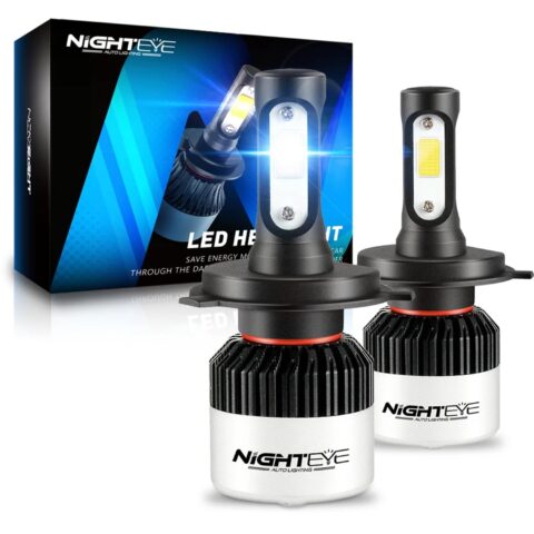 OTOROYS 2 YEAR WARRANTY Geniune H4 Hi/Lo 9000LM 6500K 72 W LED Automotive Headlight Bulbs Auto Conversion Driving Lamp (Cool White light) (H4)