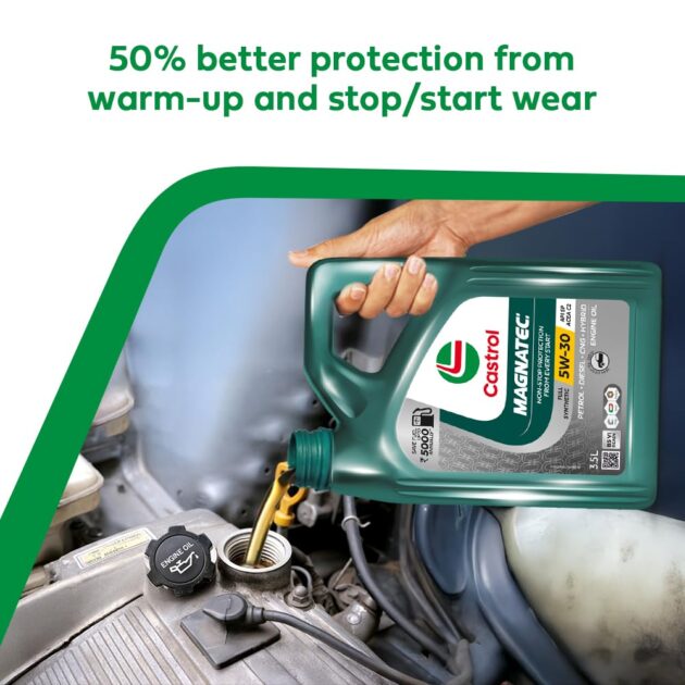 Castrol MAGNATEC 3416662 Stop-Start 5W-30 Full Synthetic Engine Oil for Petrol, Diesel and CNG Cars (3.5L) - Image 3