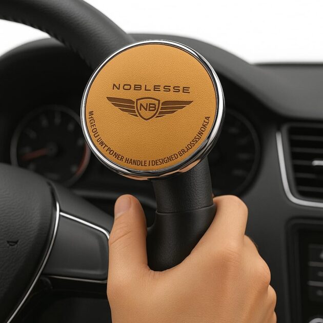 GH GENERIC HUB | Universal Steering Wheel Spinner Knob | Auxiliary Control Booster Aid | Car Steering Wheel Strengthener | Auto Handle Enhancer (Beige) - Image 5