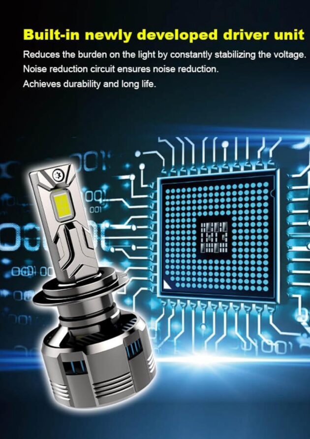 PRIVON H4 LED Headlight for Car 210W 21000LM 6500k (White LED Head light for Car) with External CANBUS Ballast Driver, 2 years Replacement Guarantee (210 watts, H4/H19), pack of 2 - Image 4