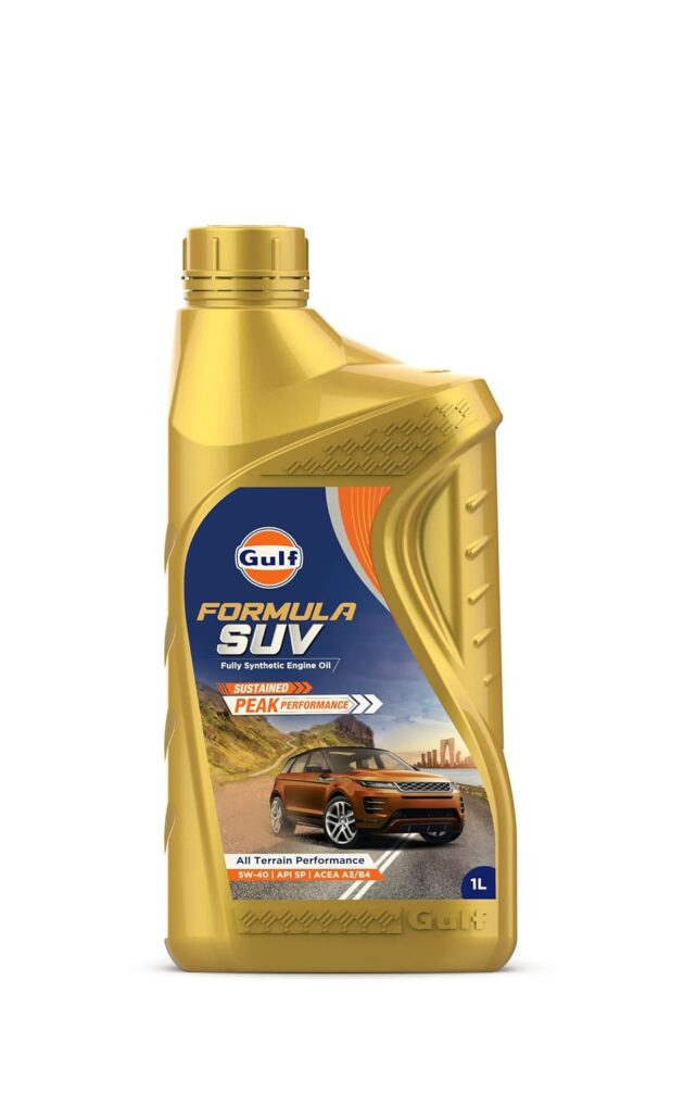 GULF FORMULA SUV 5W-40 - [1 L] Fully Synthetic API SP and ACEA A3/B4 Car Engine Oil for Sustained All-Terrain Peak Performance