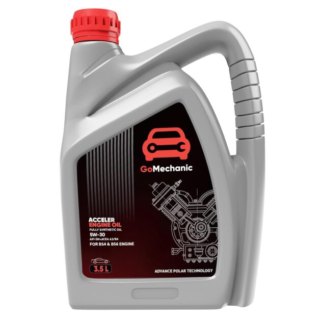 Gomechanic Engine Oil For Car 3.5 Litre -Fully Synthetic Engine Oil -Acceler 5W 30 API SN+Advance Polar Technology High Performance- For All Passanger Cars with Petrol, CNG & Diesel Engines