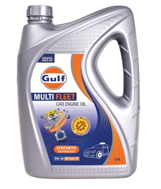 GULF MULTI FLEET 5W-30 - [3.5 L] API SN/CF Car Engine Oil with Synthetic Technology using Anti-Wear Technology for Reduced Maintenance Cost