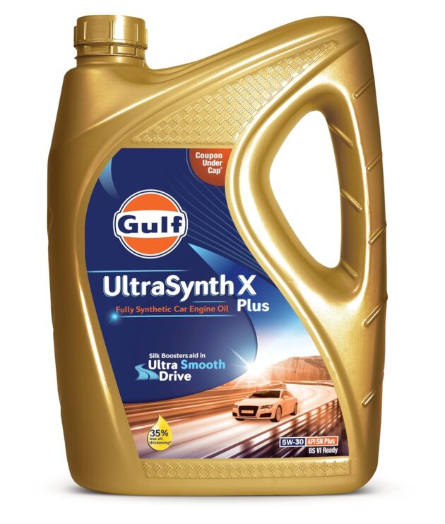 GULF ULTRASYNTH X PLUS 5W-30 [500 ML] Fully Synthetic API SN+ BS6 Ready Car Engine Oil for Ultra Smooth Drive