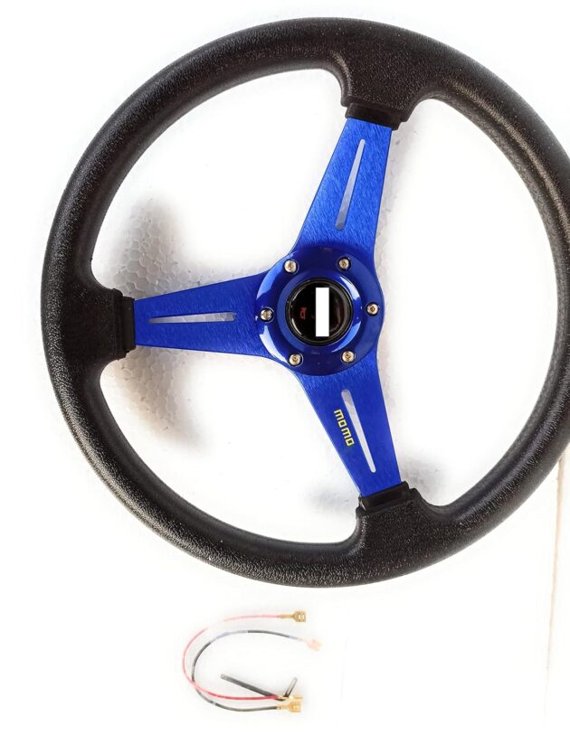 XZRTZ UniV-ersal Racing Steering Wheel Quick Release for Car Sport Drifting Steering Wheel Pu Leather and Aluminum Spokes with Horn Button - Image 4