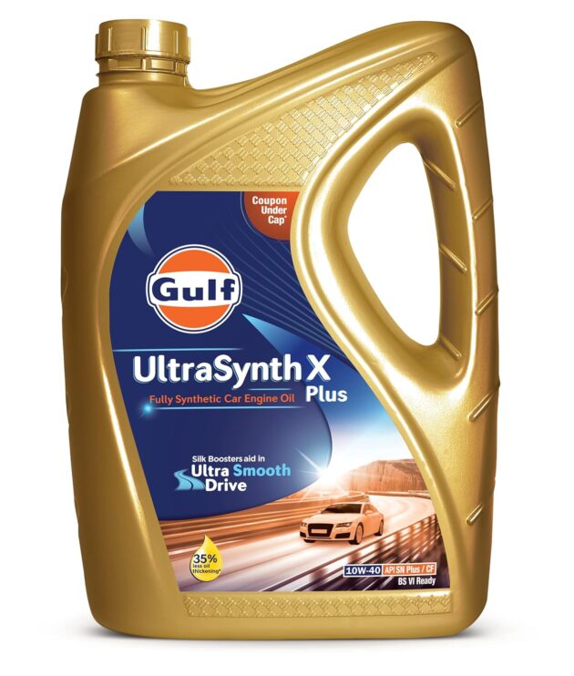 GULF ULTRASYNTH X PLUS 10W-40 [3.5 L] Fully Synthetic API SN+ BS6 Ready Car Engine Oil for Ultra Smooth Drive
