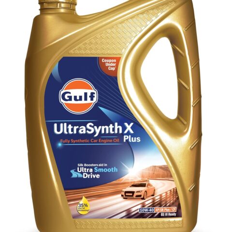 GULF ULTRASYNTH X PLUS 10W-40 [ 3 L ] Fully Synthetic API SN+ BS6 Ready Car Engine Oil for Ultra Smooth Drive
