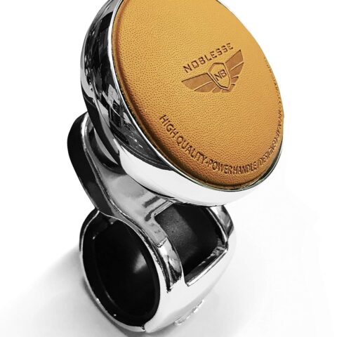 GH GENERIC HUB | Universal Steering Wheel Spinner Knob | Auxiliary Control Booster Aid | Car Steering Wheel Strengthener | Auto Handle Enhancer (Beige)