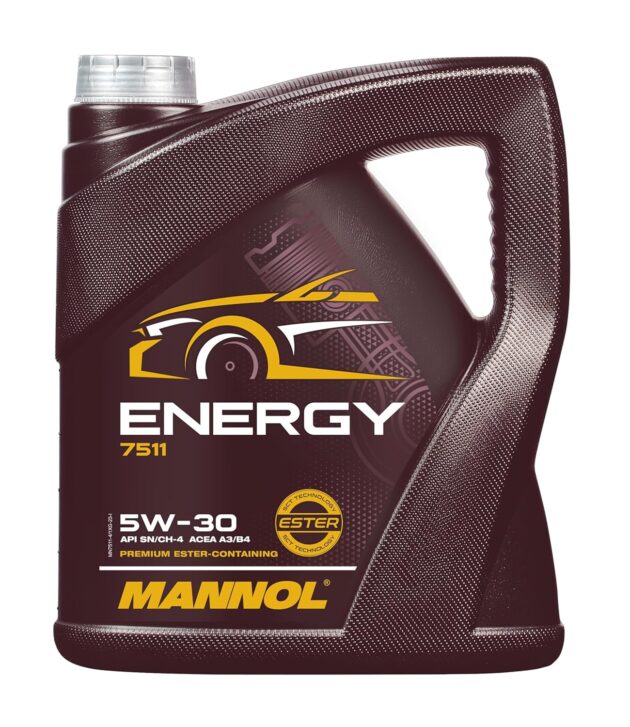 MANNOL 7511 Energy (4L) 5W-30 // API SN/CH-4 // ACEA A3/B4 Engine Oil for Modern Petrol and Diesel Engines Imported from Germany (1, 4L)