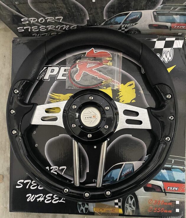 AUTO MT - 13 inch MOMO Black Universal Steering Wheel for Sports Car Look Rally Race Off Road with HUB Free - Image 3